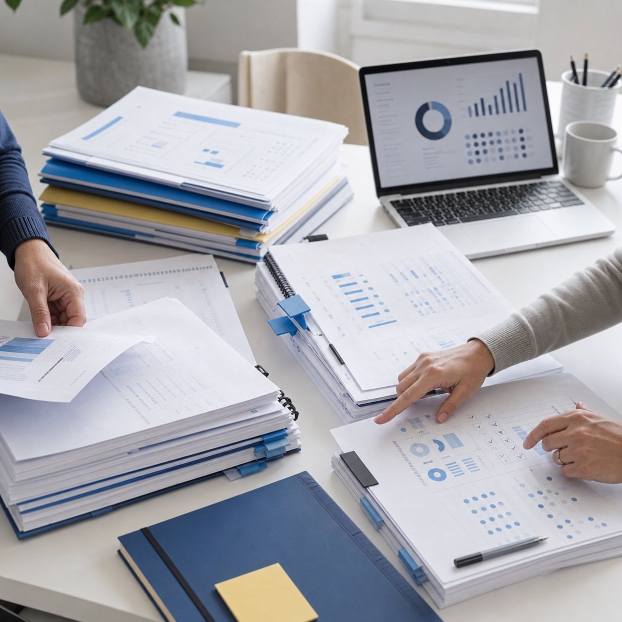 Completed customer data project reports and validation documents